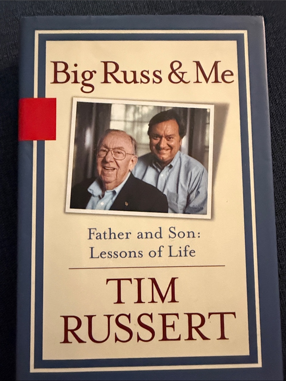 Big Russ & Me Hardcover Book - Blue/Cream